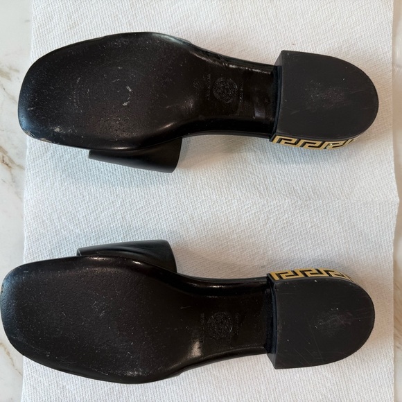 Versace Elegant Black Slide Sandals - Picture 2 of 3